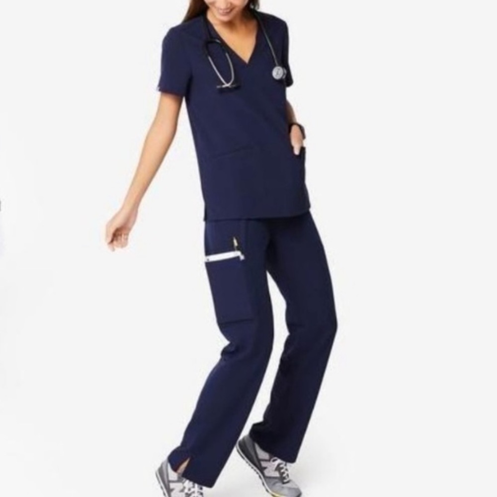 FIGS 3 piece stub set (top, pant, & jacket)